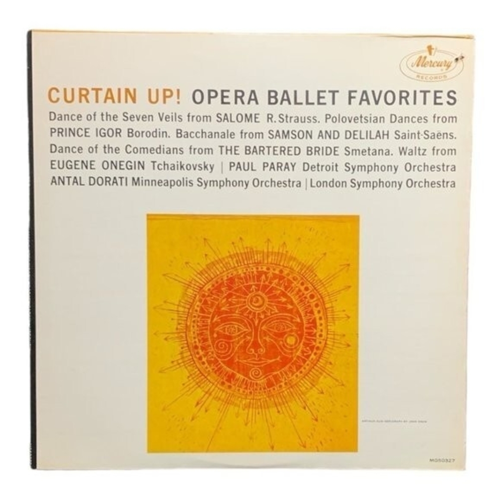 LP Paul Paray - Curtain Up! Opera Ballet Favorites Vinyl Record